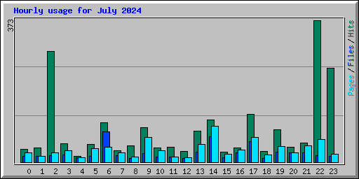 Hourly usage for July 2024