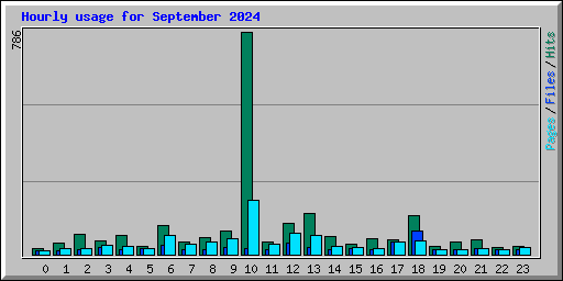Hourly usage for September 2024