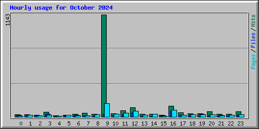 Hourly usage for October 2024